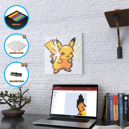 Pikachu Brick Mosaic